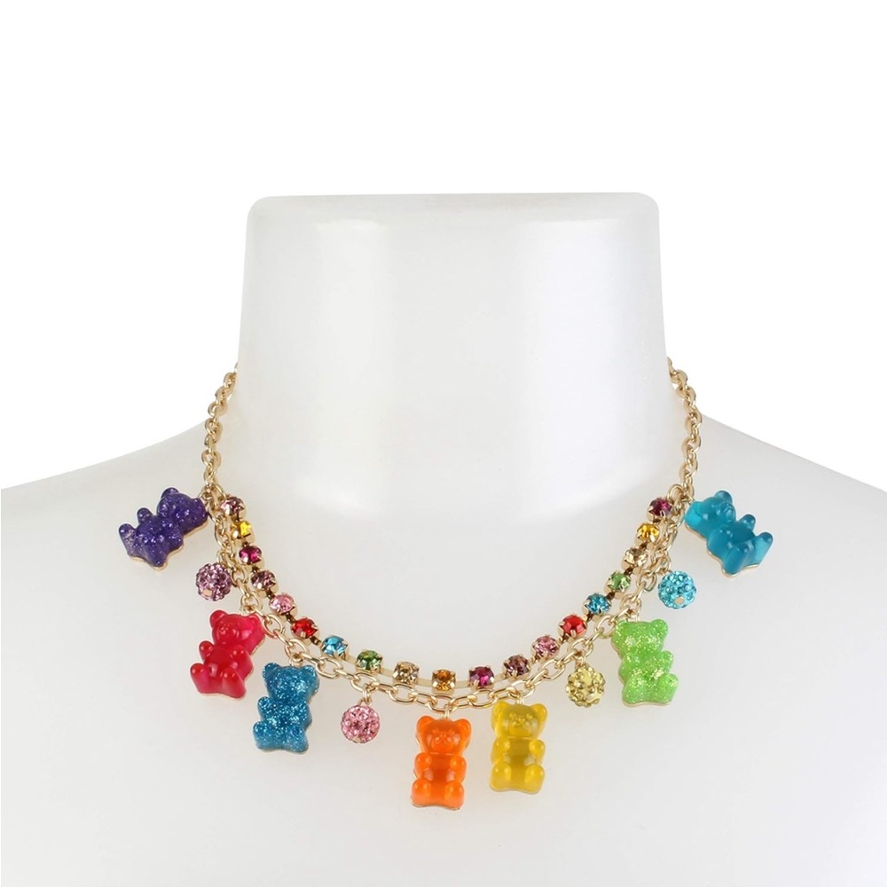 Betsey Johnson Rainbow Gummy Bear Necklace
